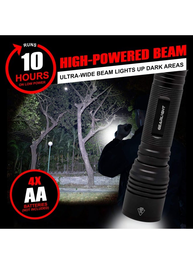 High-Powered Led Flashlight S2000 - Brightest High Lumen Light With 5 Modes Zoomable And Water Resistant I Powerful Camping And Emergency Flashlights