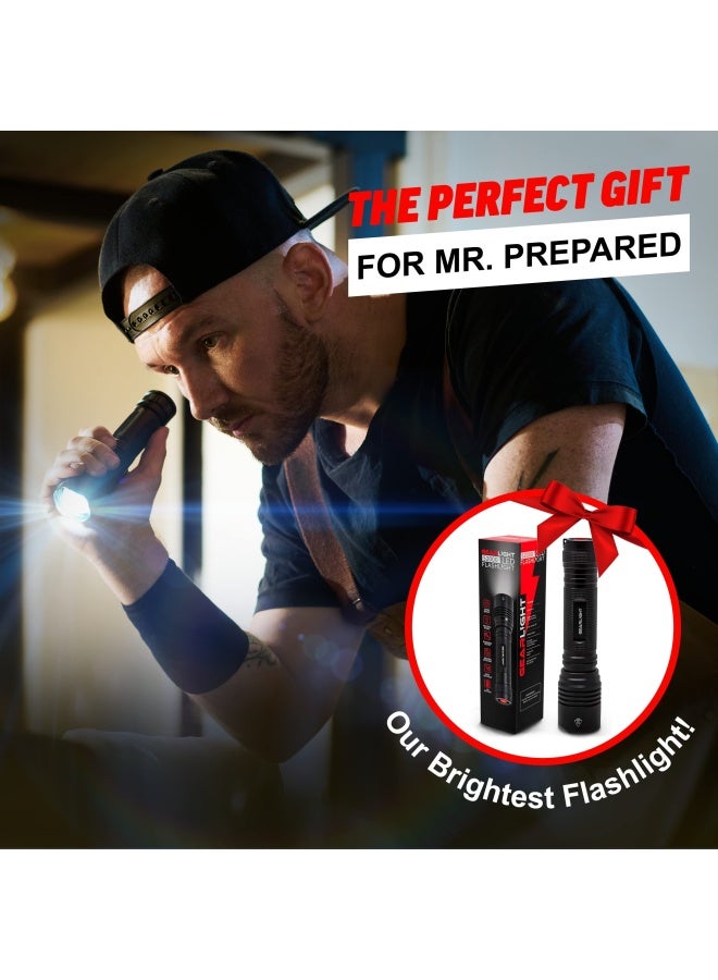 High-Powered Led Flashlight S2000 - Brightest High Lumen Light With 5 Modes Zoomable And Water Resistant I Powerful Camping And Emergency Flashlights