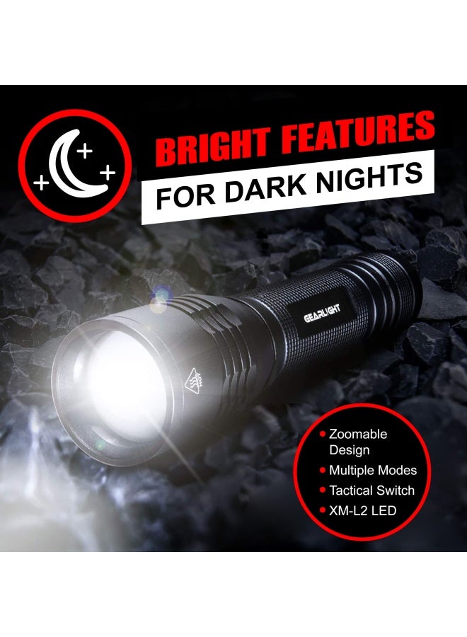 High-Powered Led Flashlight S2000 - Brightest High Lumen Light With 5 Modes Zoomable And Water Resistant I Powerful Camping And Emergency Flashlights