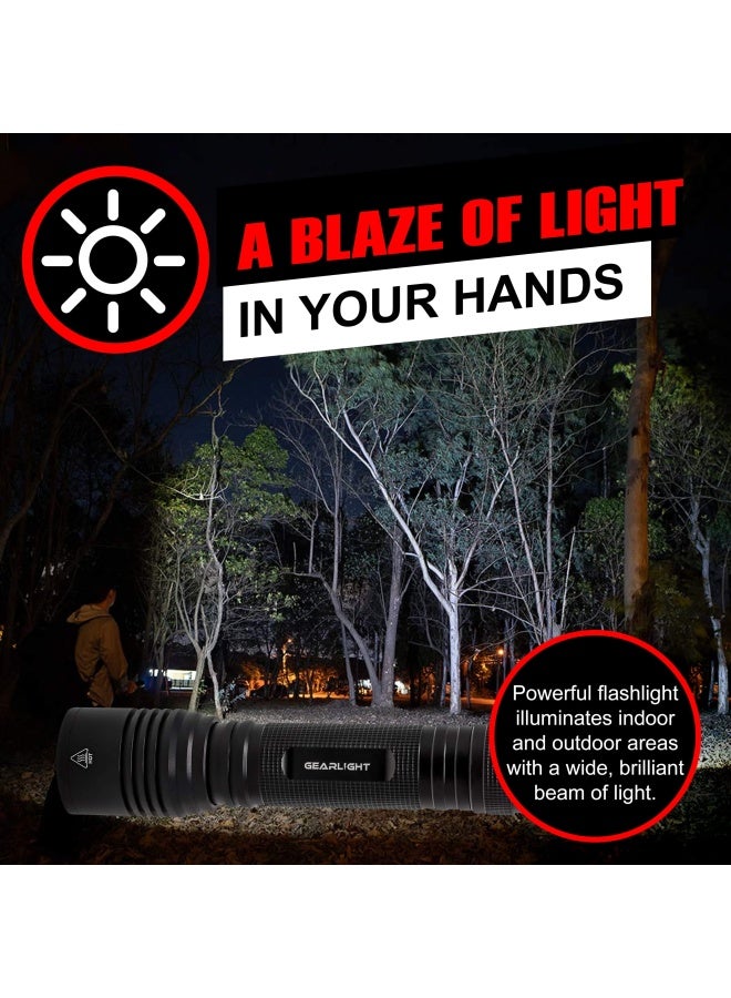 High-Powered Led Flashlight S2000 - Brightest High Lumen Light With 5 Modes Zoomable And Water Resistant I Powerful Camping And Emergency Flashlights