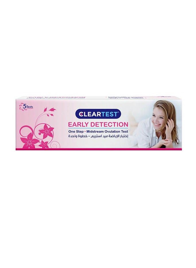 Cleartest Early Detection Midstream Ovulation Test 5S