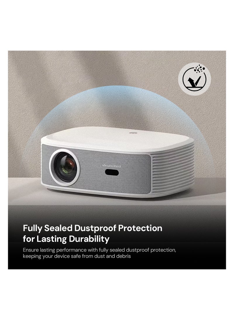 4K Smart Projector with WiFi &Bluetooth Native 1080P 700 ANSI 4K Supported Auto Focus/Keystone Linux Web OS System Home theater Video Projector YG691 linux White