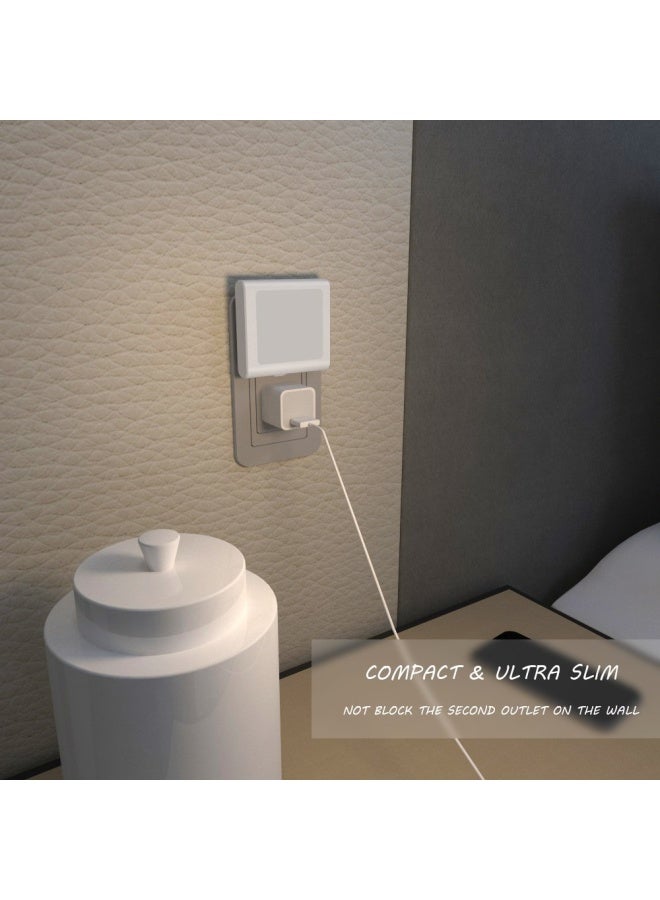 Plug in Dimmable Led Night Light with Auto Dusk to Dawn Sensor Soft Warm White Nightlights for Hallway Bedroom Kids Room Kitchen Stairway 4 Pack