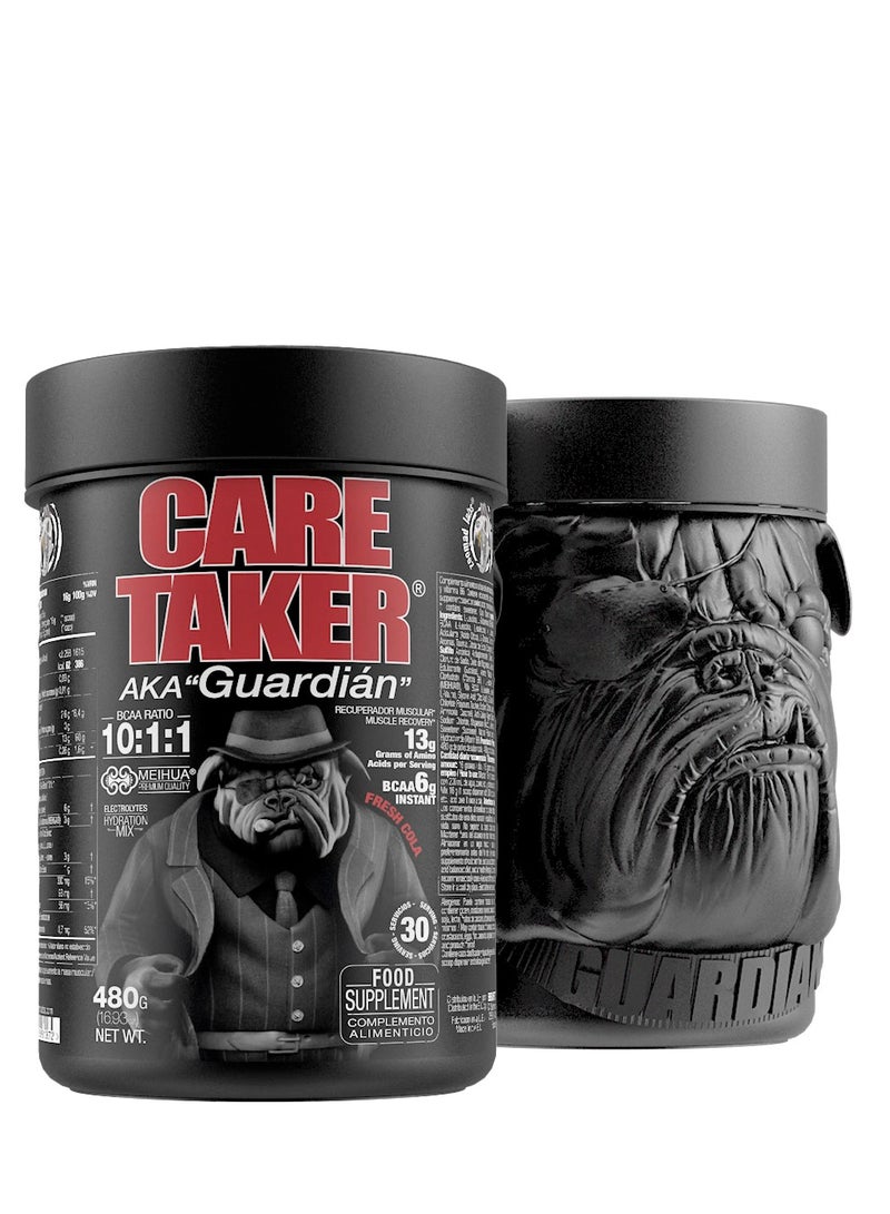 Zoomad Labs Caretaker - BCAA Powder, Muscle Recovery and Growth Supplement with 6.6g BCAA, Glutamine, Citrulline, Electrolyte Blend, Fresh Cola Flavor, 30 Servings