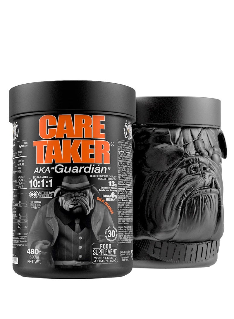 Zoomad Labs Caretaker - BCAA Powder, Muscle Recovery and Growth Supplement with 6.6g BCAA, Glutamine, Citrulline, Electrolyte Blend, Silk Orange Flavor, 30 Servings