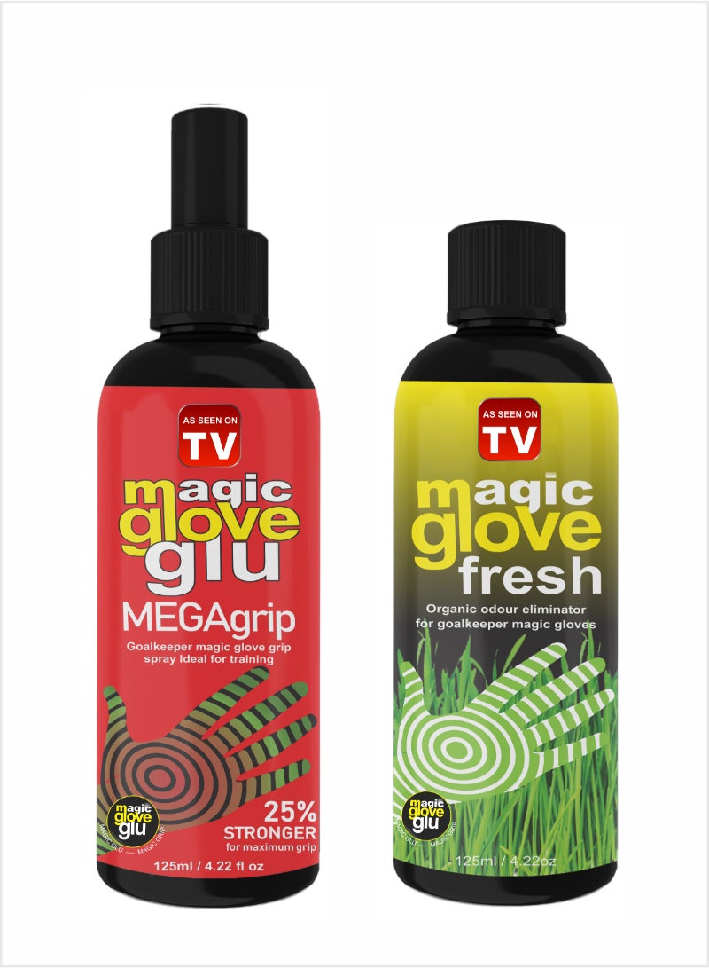 Magic gloveglu Ultimate Glove Care Kit, Glove Glue Mega Grip , and Freshner Combo 2x125ml