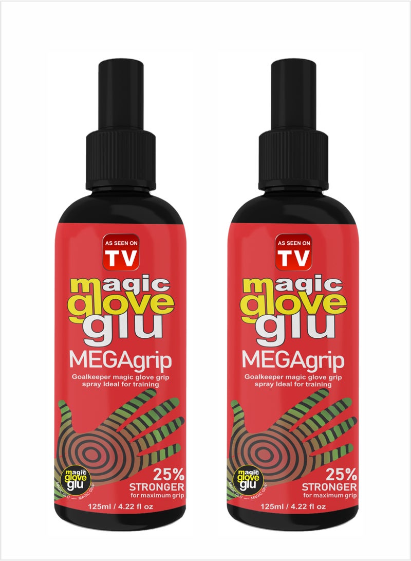 Magic gloveglu MEGAgrip Goalkeeper Glove Grip Spray 125ml Pack Of 2
