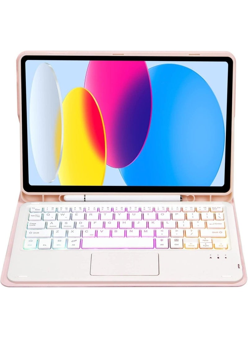 Touchpad Arabic and English Keyboard Case for iPad 10th Generation Case (10.9