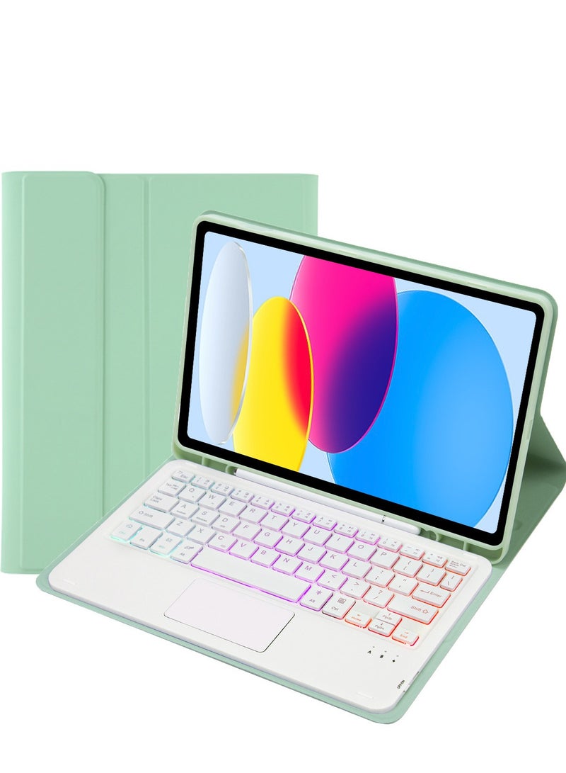 Touchpad Arabic and English Keyboard Case for iPad 10th Generation Case (10.9