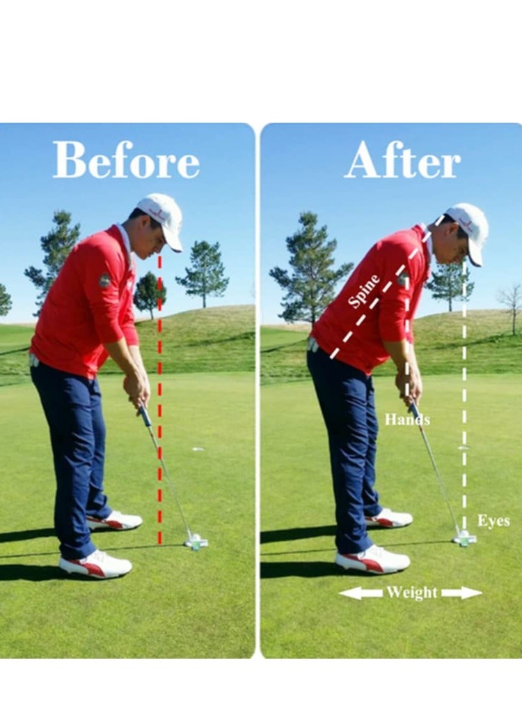 Portable Golf Putting Mirror with Alignment Lines, Professional Training Aid for Beginners, Includes Black Golf Towel