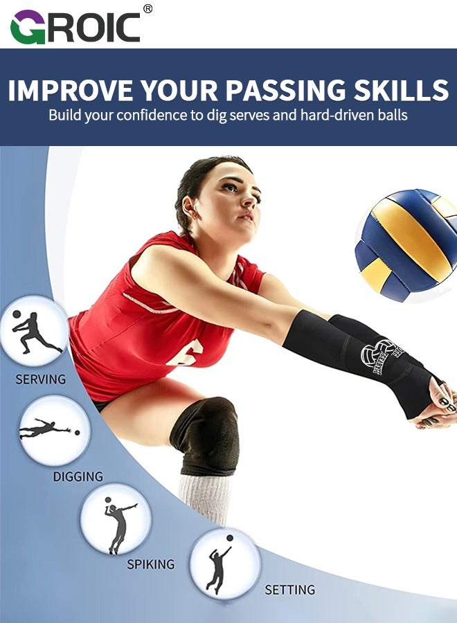 5 Set Volleyball Training Equipment Aid Volleyball Gear Volleyball Knee Pads and Arm Sleeves Volleyball Spike Serving Trainer Accessories Volleyball Gifts for Adults Teenage Kids