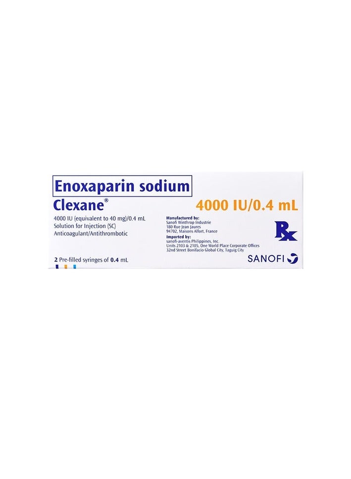 Clexane 4000 Anti Xa Iu/0.4Ml Amp 2S