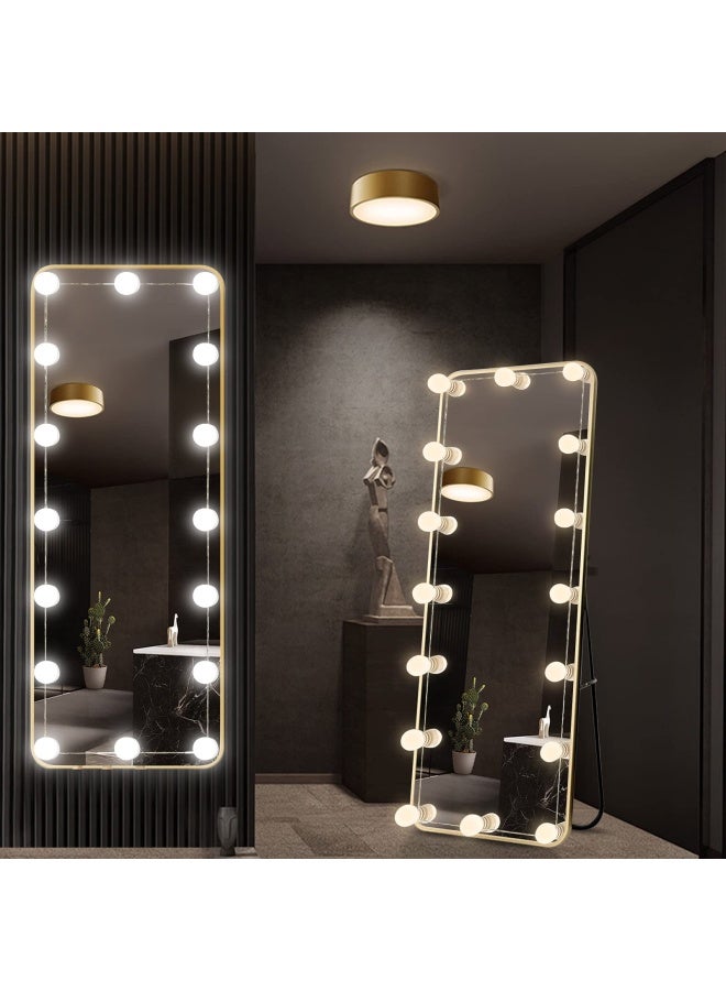 Vanity Lights For Mirror 16 Led Bulbs Hollywood Makeup Lights 3 Color Modes Dimmable Brightness Plug In Stick Up For Dressing Table Bathroom Body Wall Mirror Lights