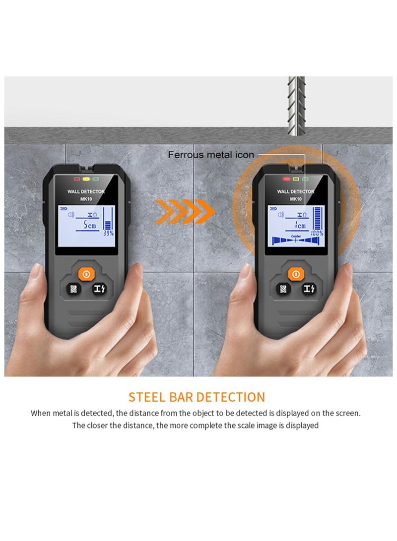 Stud Finder Wall Scanner - 5 in 1 Stud Finder Tool with Intelligent Microprocessor Chip and LCD Display, Stud Detector Beam Finders for The Center and Edge of Wood AC Wire Metal Studs Joist Pipe