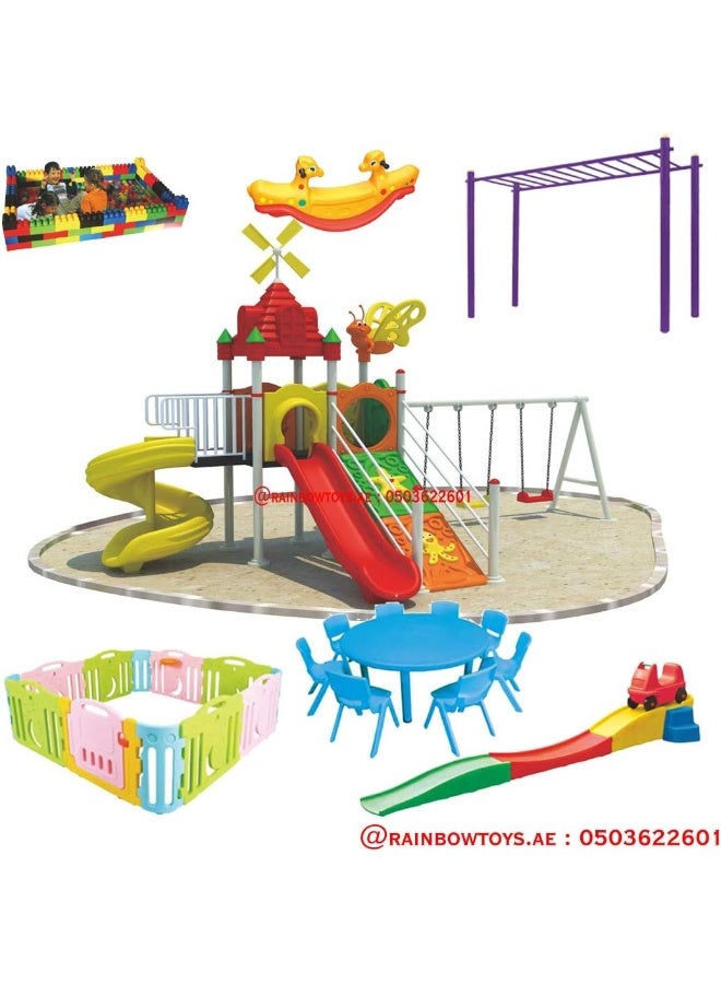 Rainbow Toys Outdoor Play All In One Set