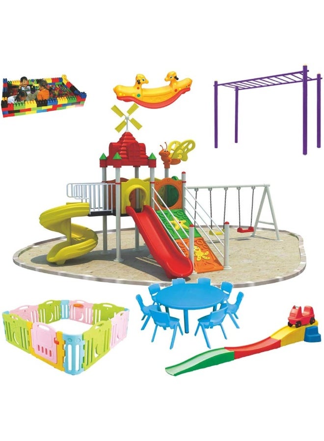 Rainbow Toys Outdoor Play All In One Set