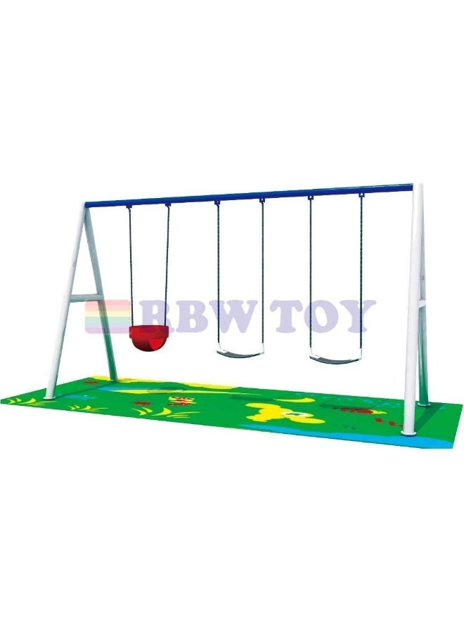 Rainbow Toys Backyard Play-Ground Equipments. All in One Outdoor Games. Play-Ground Toys Area Size 400x180x230cm