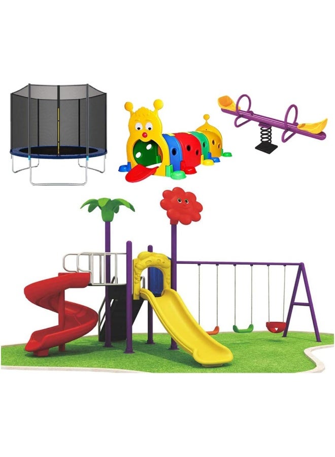 RBW TOYS All In One Set for Kids Garden Toys Offers, Outdoor Playground Equipment, Kids Playsets Adventure Games