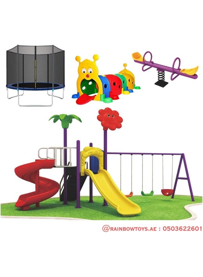 RBW TOYS All In One Set for Kids Garden Toys Offers, Outdoor Playground Equipment, Kids Playsets Adventure Games