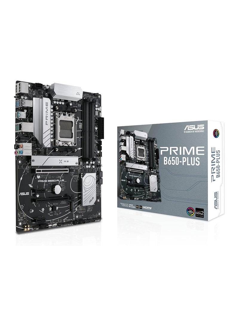 Prime B650-PLUS AMD B650 (Ryzen 7000) ATX Motherboard, DDR5, PCIe 5.0 M.2,2.5Gb Ethernet, DisplayPort, HDMI, USB 3.2 Gen 2 Type-C, Front USB 3.2 Gen 1 Type-C, BIOS Flashback, USB4 Support Black