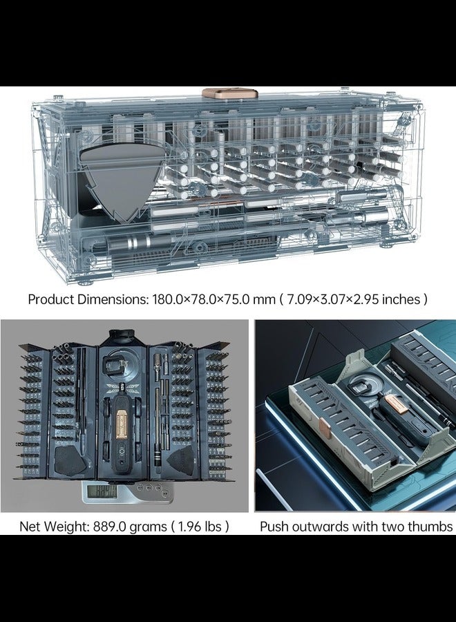 180-in-1 Precision Screwdriver Set | Magnetic, Insulated Electronics Repair Kit with Mini Torx, Hex Bits for Laptop, Phone, PC, MacBook,Toolkit for DIY and Mechanics