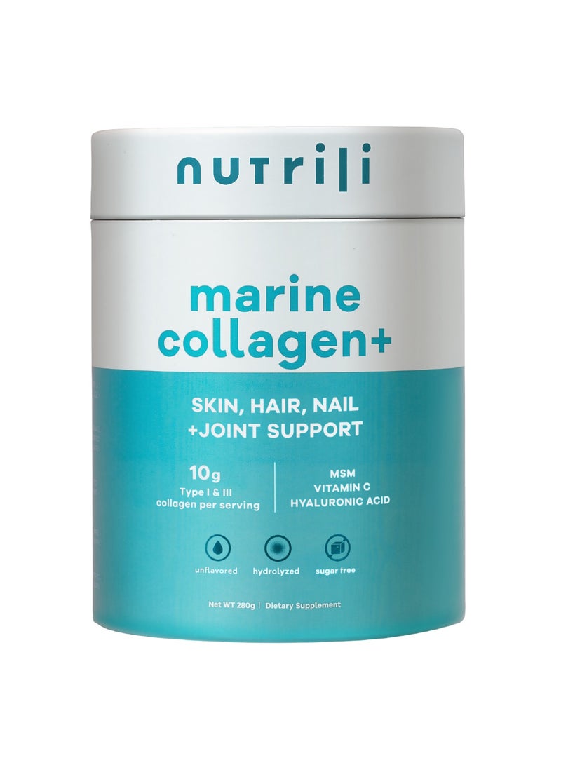 Marine Collagen Plus 10g X 25 Servings MSM, Hyaluronic Acid And Vitamin C - 280G