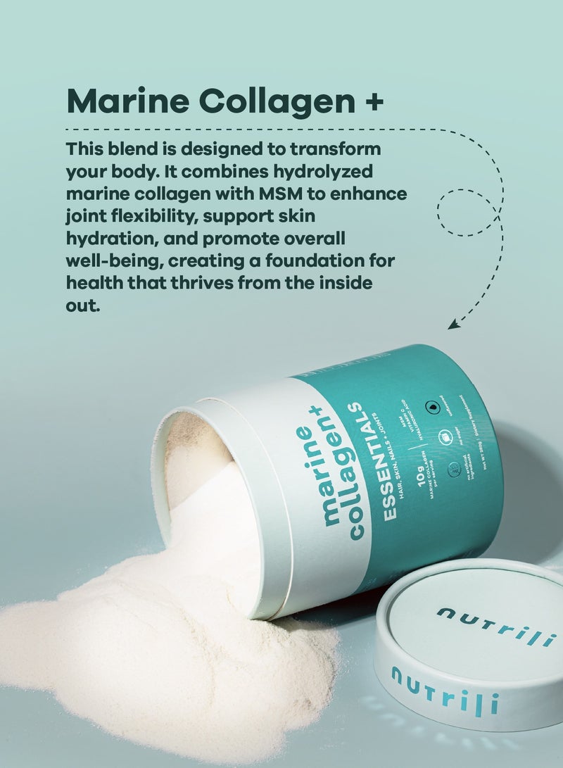 Marine Collagen Plus 10g X 25 Servings MSM, Hyaluronic Acid And Vitamin C - 280G