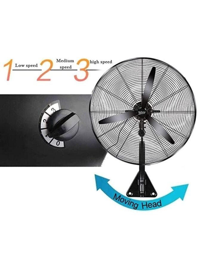26 Inch Industrial High Power Wall-mounted Oscillating Fan for Home and Warehouse