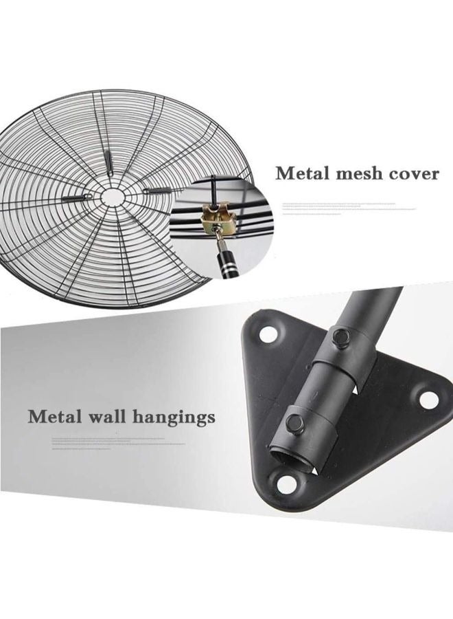 26 Inch Industrial High Power Wall-mounted Oscillating Fan for Home and Warehouse