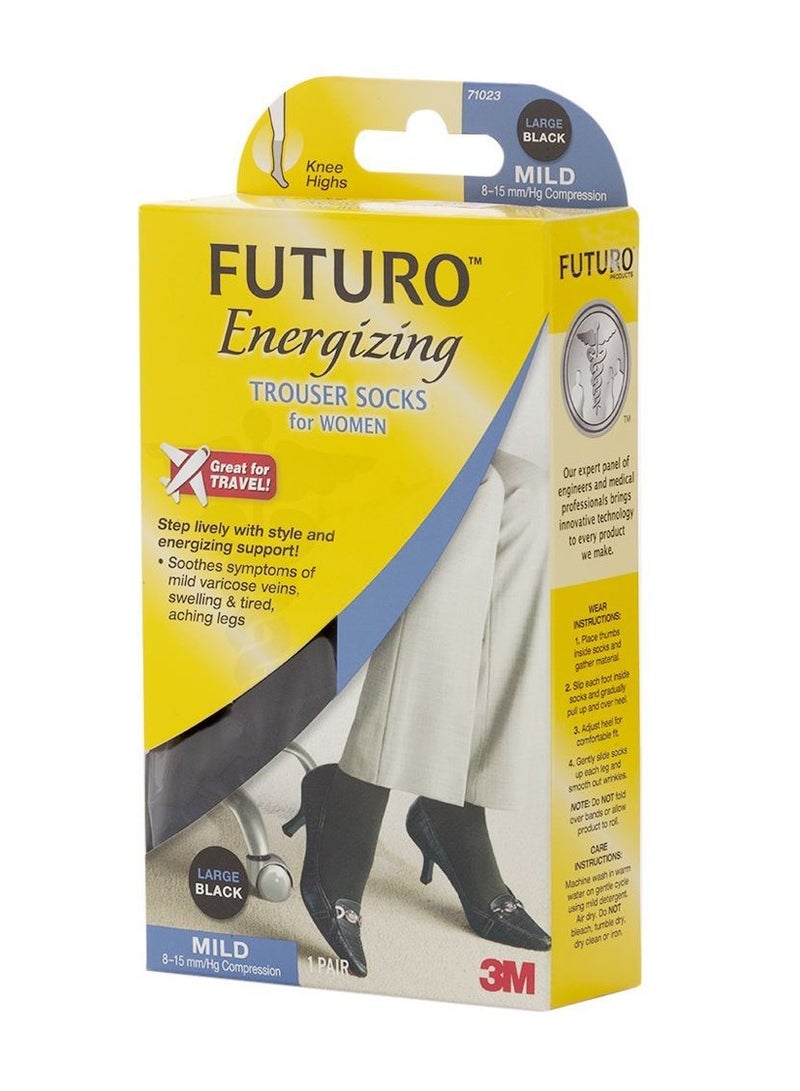 Futuro Mild Womens Trouser Socks Black (L) 71023