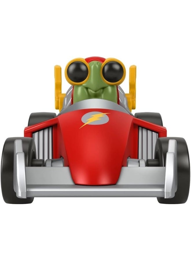 Fisher-Price Die-Cast Metal Superhero Vehicles Inspired by DC League of Superpets Movie - Merton The Turtle in Red Racecar