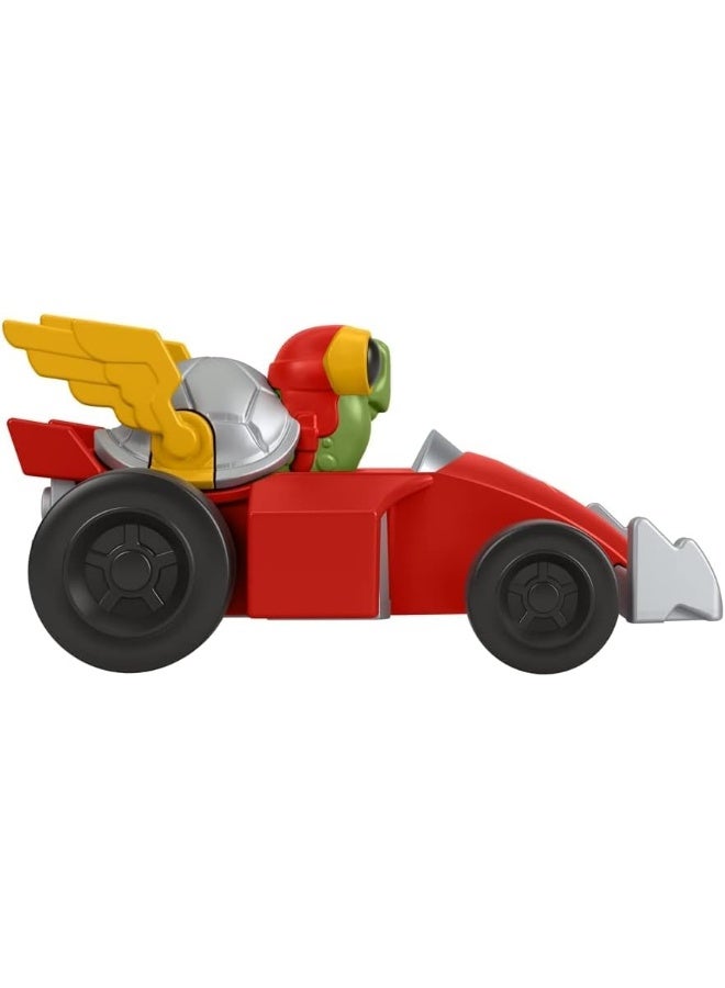 Fisher-Price Die-Cast Metal Superhero Vehicles Inspired by DC League of Superpets Movie - Merton The Turtle in Red Racecar