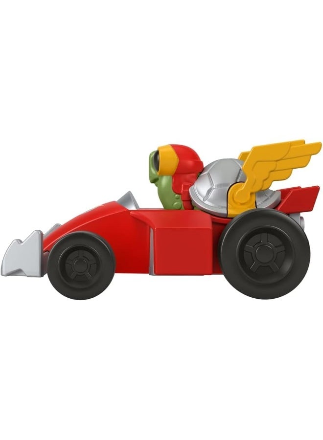 Fisher-Price Die-Cast Metal Superhero Vehicles Inspired by DC League of Superpets Movie - Merton The Turtle in Red Racecar