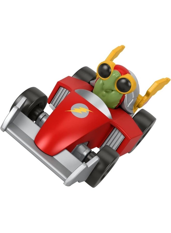 Fisher-Price Die-Cast Metal Superhero Vehicles Inspired by DC League of Superpets Movie - Merton The Turtle in Red Racecar