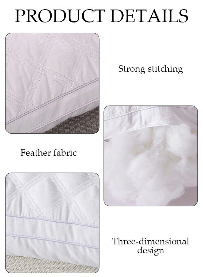 Luxury Super Soft Pillows for Sleeping Set of 2 Standard Size Side Sleeping Bed Pillow for Side Back Stomach Sleepers Hotel Collection Bed Pillows Easy Care Premium Quality