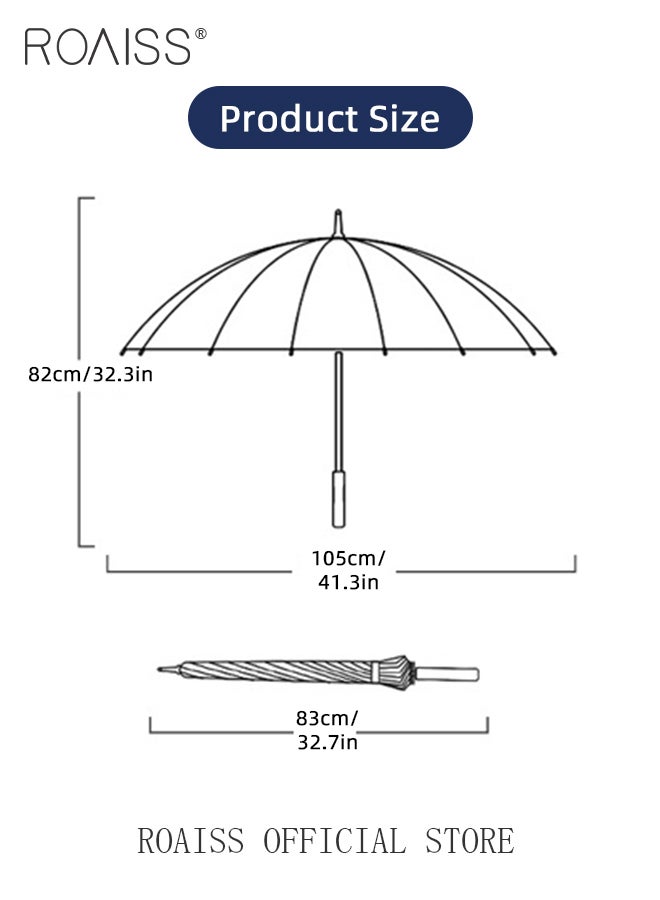 8 Rib Long Pole Curved Handle Umbrella for Women Fashion Chinese Style Dual Purpose Umbrella for Rain and Shine Upgraded Wind Resistance Effectively Blocks Sunlight UPF50+