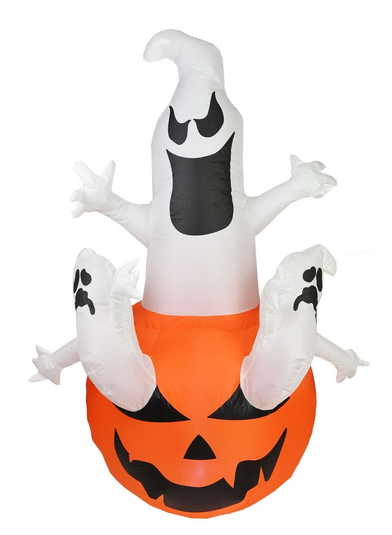 Inflatable Pumpkin Ghost with LED Light Inflatable Toy Outdoor Decoration (180cm Pumpkin)