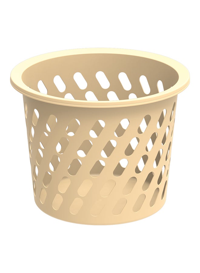 Plastic Mini Laundry Basket Ivory 45Liters