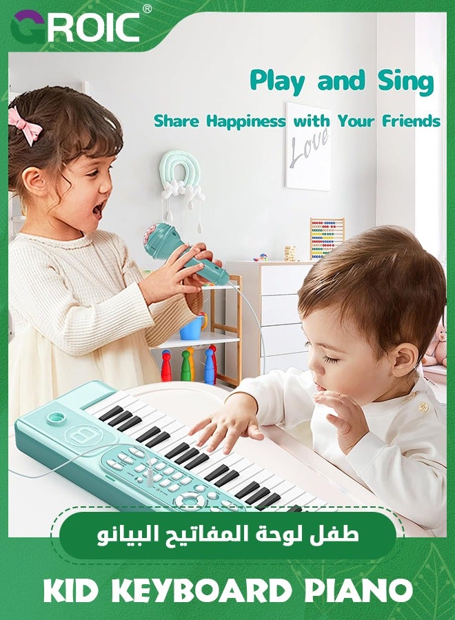 Kid Keyboard Piano, 37 Keys Toddler Piano for Toddlers with Microphone, Multifunctional Baby Piano Girl Toys Kids Piano Keyboard Toy, Birthday Gifts for 3-6 Years Old Boys Girls Gifts