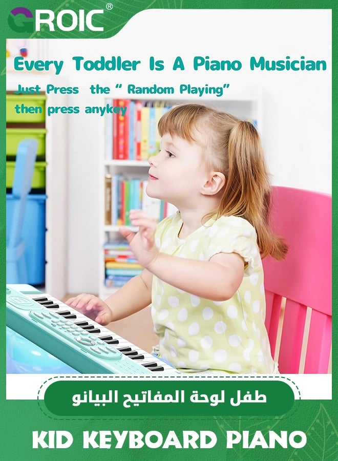 Kid Keyboard Piano, 37 Keys Toddler Piano for Toddlers with Microphone, Multifunctional Baby Piano Girl Toys Kids Piano Keyboard Toy, Birthday Gifts for 3-6 Years Old Boys Girls Gifts