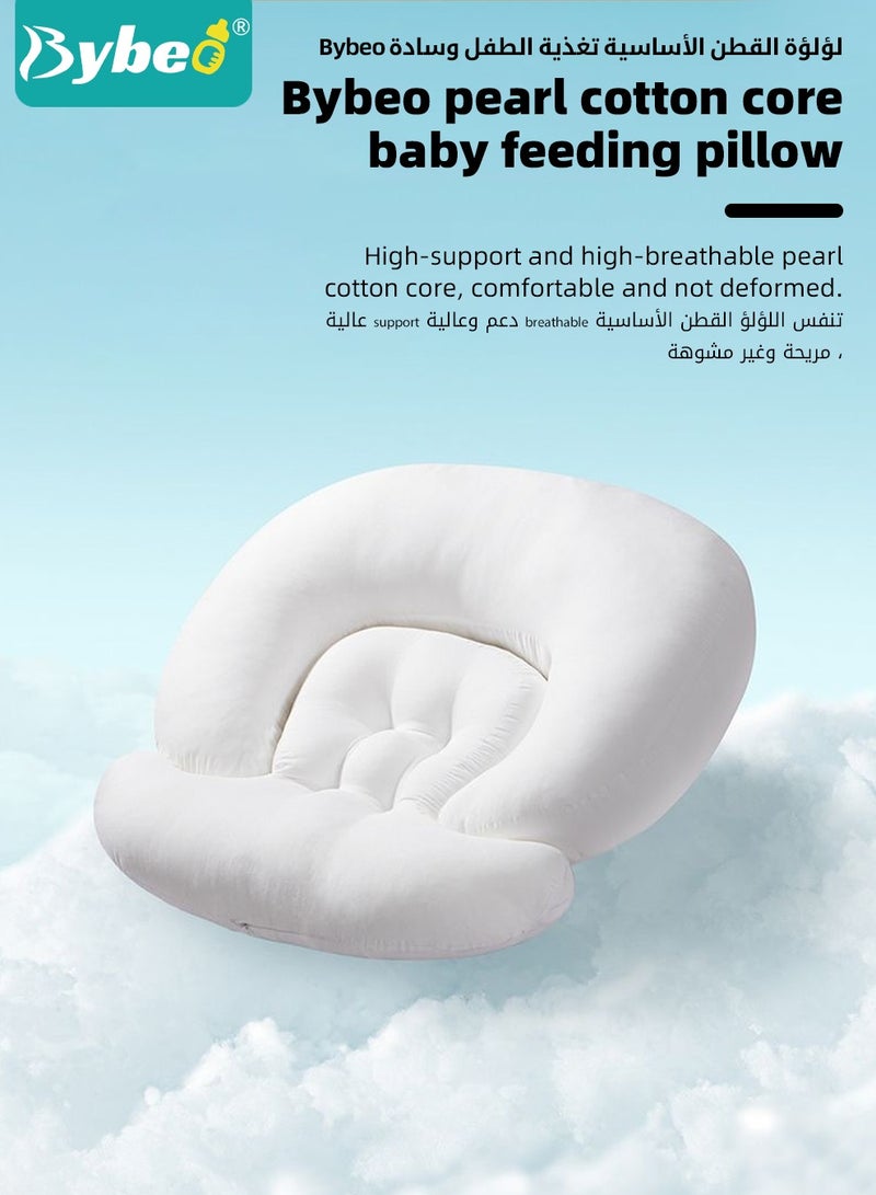 Baby Nursing Pillows for Breastfeeding, Multifunctional Infants Feeding Support Pillows, Dual-Sided Anti-Reflux Baby Lounger, Removable Baby Sleeping Nest, Throw up Prevention Slope Mat