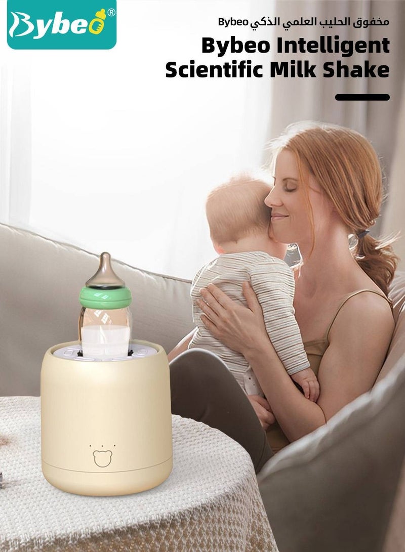 Baby Formula Dispenser & Mixer, Electric Automatic Infant Milk Bottle Shaker, Baby Milk Powder Mixer with 3 Modes, Universal Milk Blender, USB Charging, Low Noise, with Four-Layer Formula Containers