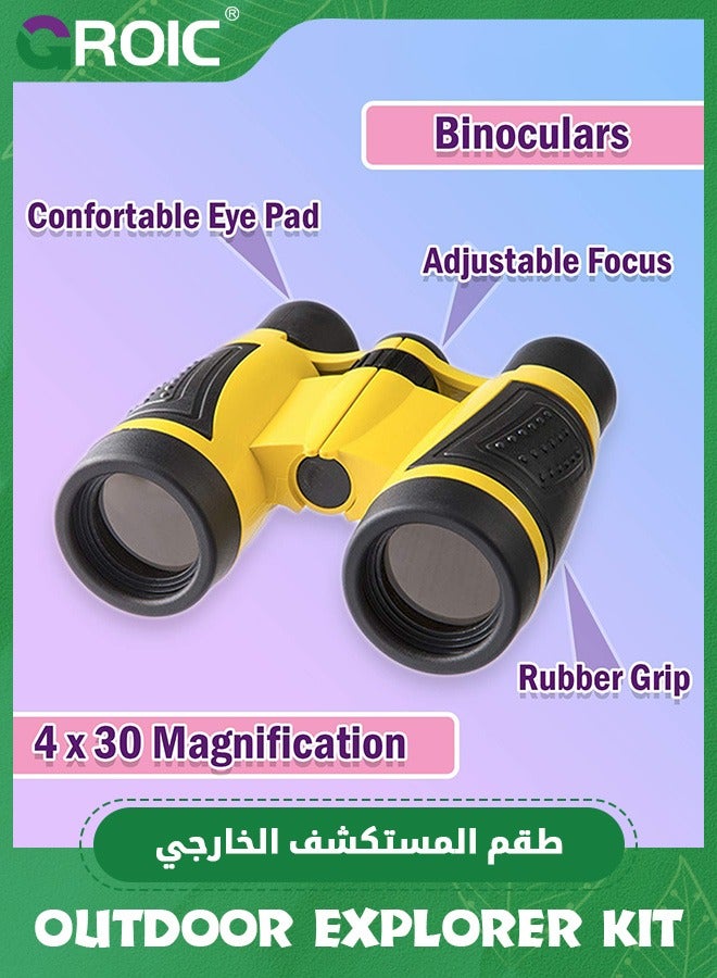 20 Pcs Outdoor Explorer Set,Kids Explorer Kit,Bug Catcher Kit,Nature Exploration Children Outdoor Games,Mini Binoculars Kids, Compass, Magnifying Glass, Adventure, Educational Toy,kids nature kit