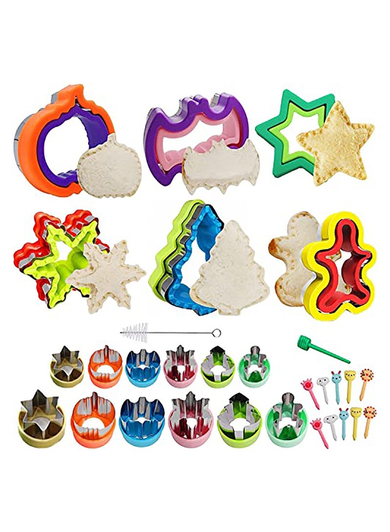 30 Piece Bread Fruit Stamp Cutter Set Stainless Steel Cutter Molds Cookie Cutters