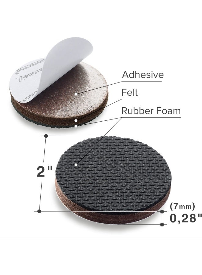 Non Slip Furniture Pads - 8 Pieces Premium Furniture Grippers 2 Self-Adhesive Rubber Feet Furniture Feet - Ideal Non Skid Furniture Pad Floor Protectors - Keep Furniture In Place