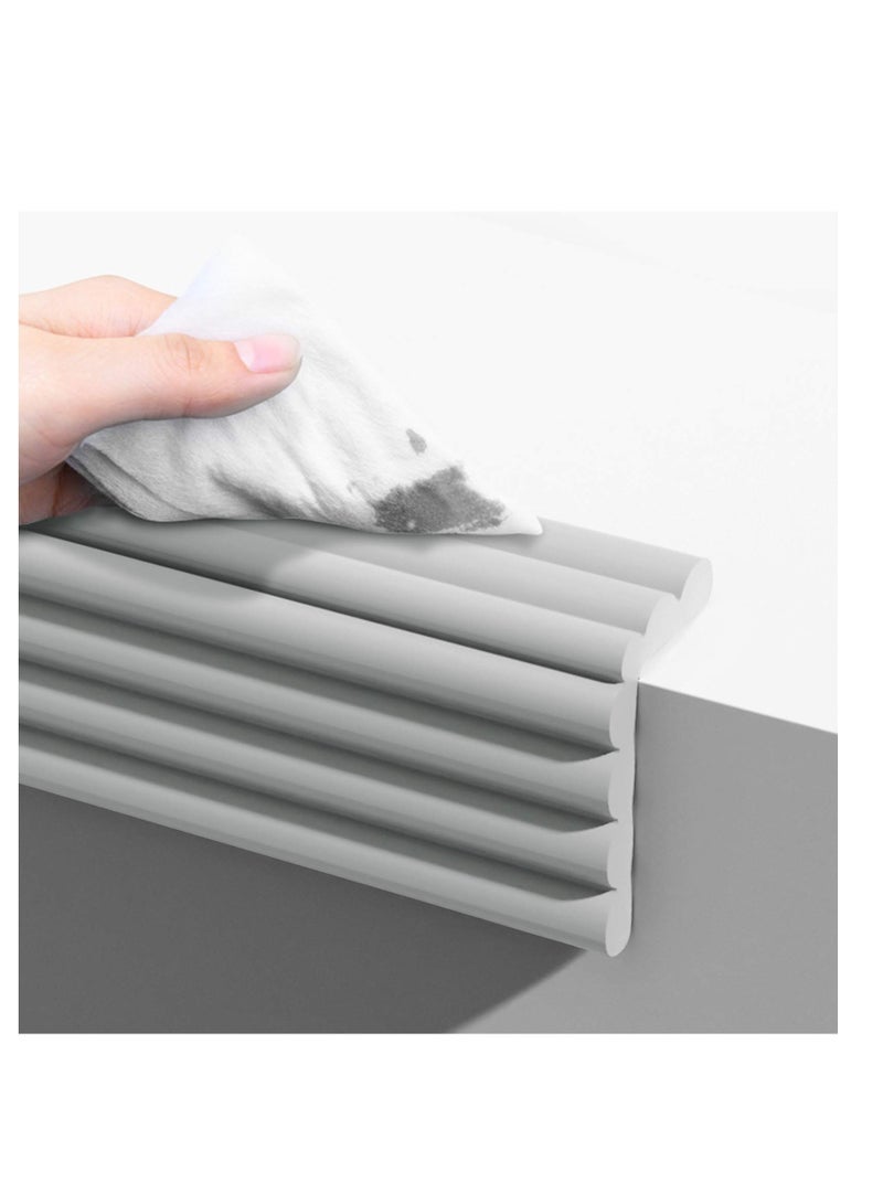 Baby Edge Corner Guards 2M Safety Bumpers Edge Guard Soft Furniture Table Corner Protection Bumper Safe Protector Foam Baby Safety Bumper Guard Soft Strip(Grey)