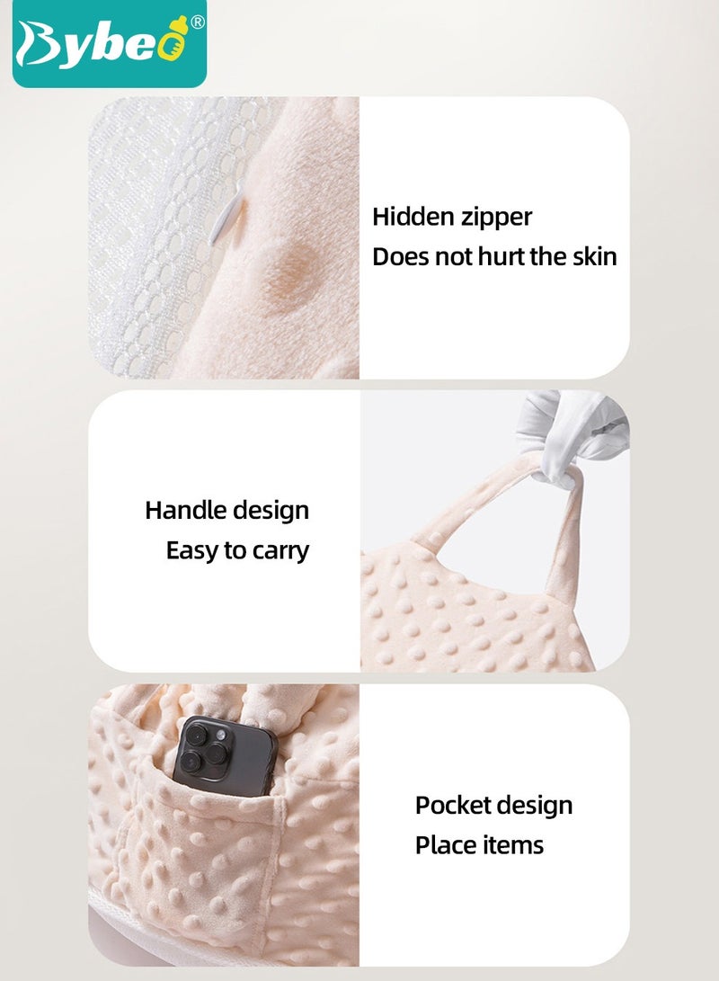 Baby Nursing Pillows for Breastfeeding, Multifunctional Infants Feeding Support Pillows, Dual-Sided Anti-Reflux Baby Lounger, Removable Baby Sleeping Nest, Throw up Prevention Slope Mat