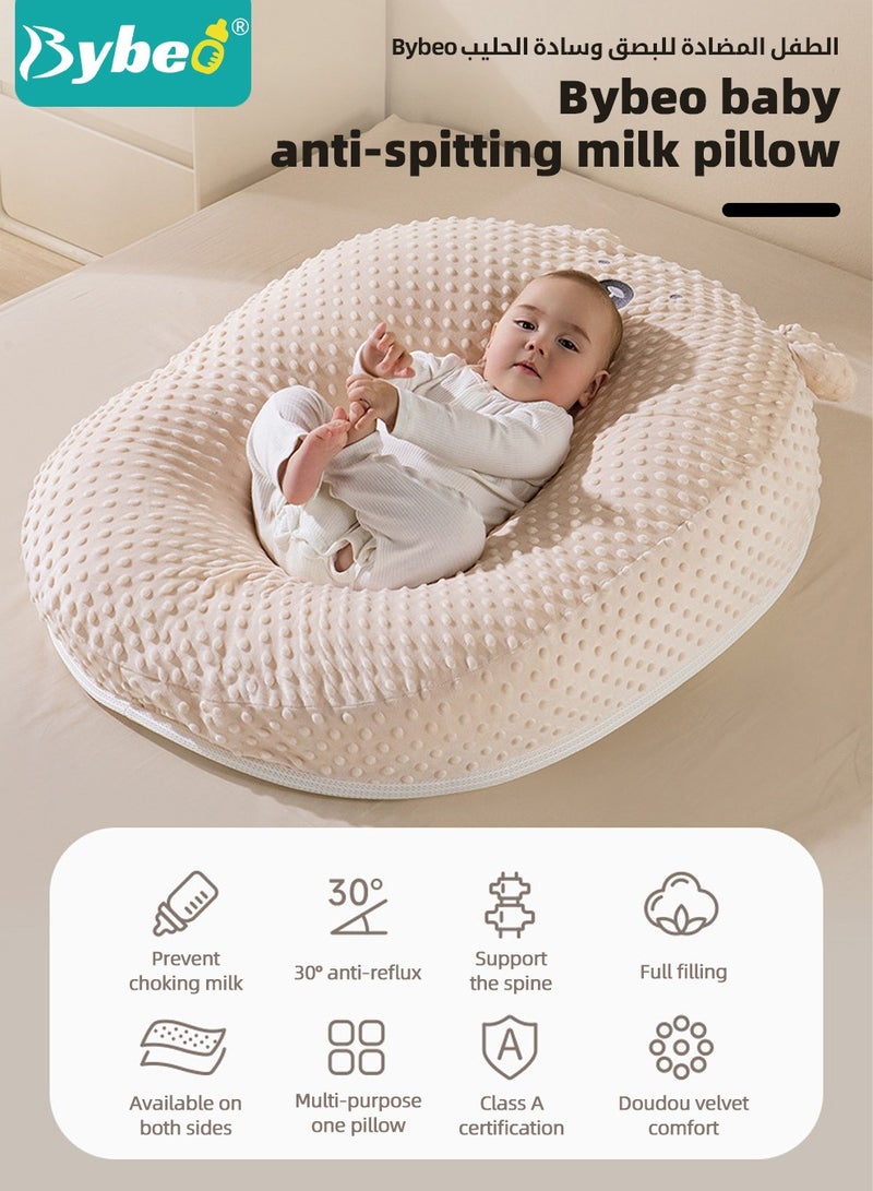 Baby Nursing Pillows for Breastfeeding, Multifunctional Infants Feeding Support Pillows, Dual-Sided Anti-Reflux Baby Lounger, Removable Baby Sleeping Nest, Throw up Prevention Slope Mat