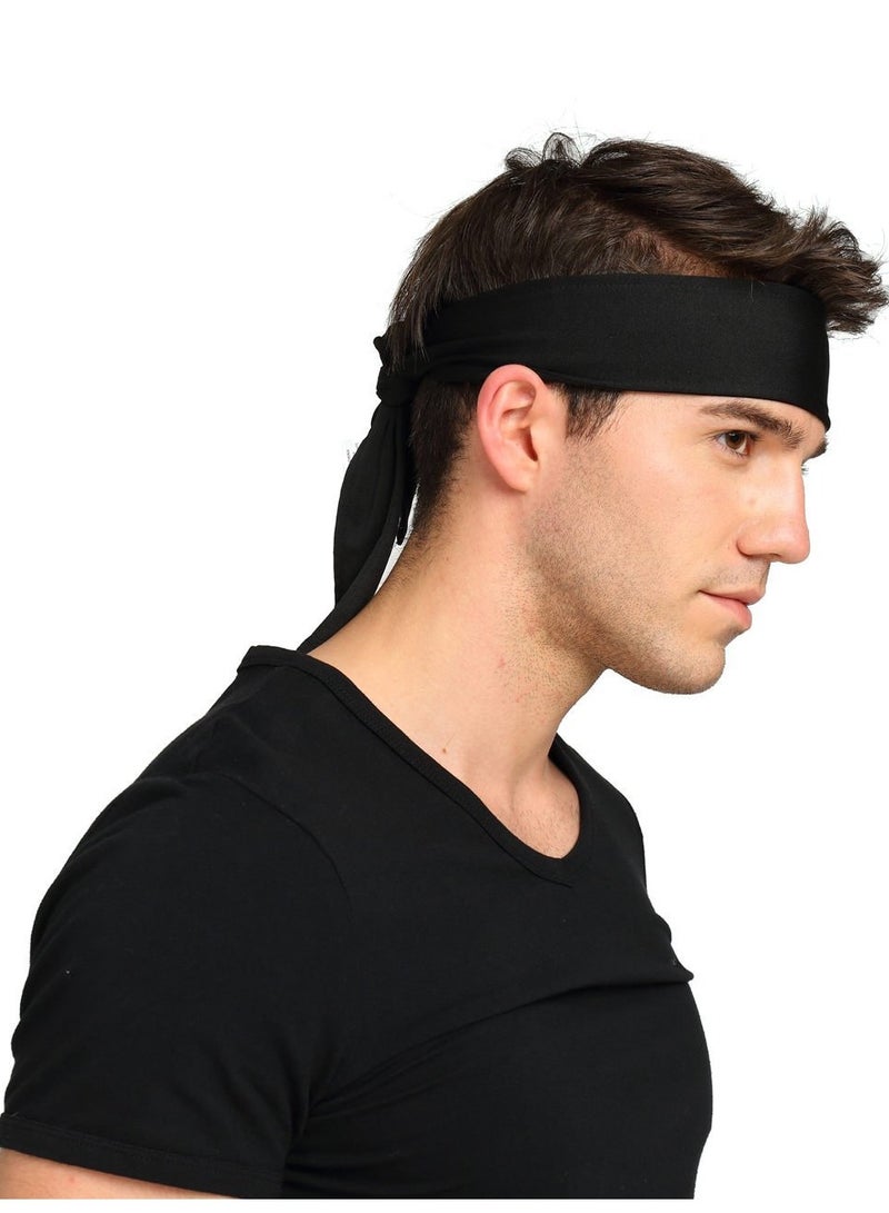 3-Piece Set of Anti-Sweat Sports Headbands for Men and Women - Elastic Hair Ties for Running and Exercise in Black, White, and Gray. Perfect for Active Lifestyles!