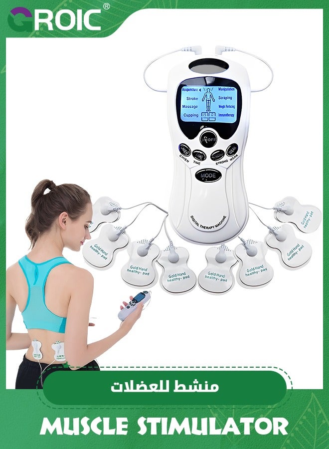 TENS Unit Muscle Stimulator with 6 Modes, 15 Intensities TENS Machine for Gradual Back Pain Relief Therapy, TENS EMS Machine, Muscle Massager